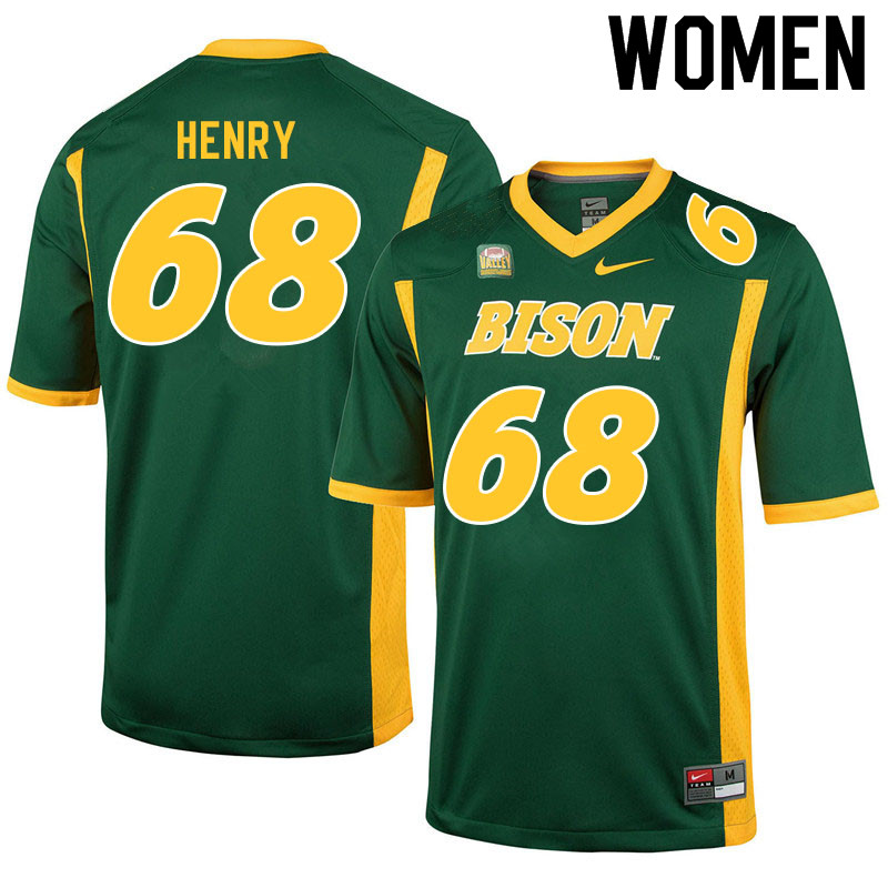 Women #68 Sam Henry North Dakota State Bison College Football Jerseys Sale-Green